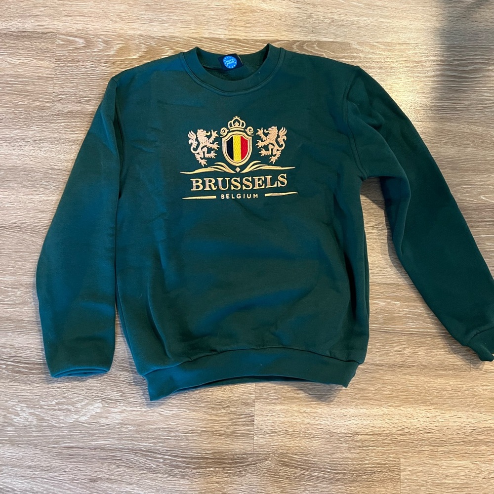Brussels Forest Green Crewneck Sweater